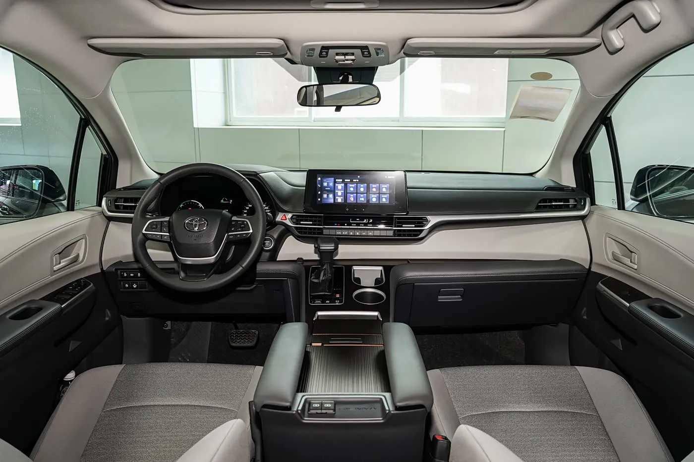 2026 Toyota Sienna — dashboard and front cabin | large hybrid MPV for export